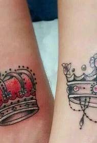 New Age Legs Crown pár tetování vzor
