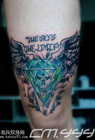 patró de tatuatge de diamants i ales de grup de cames