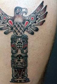 noha kmenové barvy tajemné sochy tetování vzor