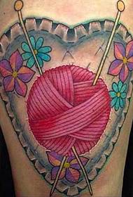 modello di tatuaggio linea gamba