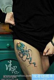 Modello di tatuaggio medusa gamba