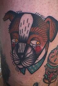 теля собака і гамбургер татуювання візерунок