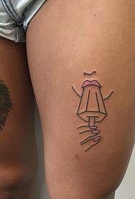 set di disegni del tatuaggio totem in un gruppo di cosce