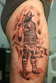 modello tatuaggio gamba guerriero