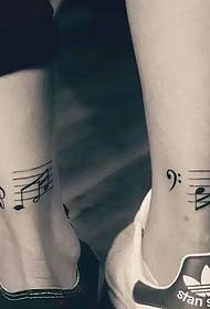 glazba nogu Umjetnički par tetovaža slika