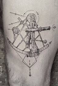 геометрија на бутот точка трн брод сидро шема за тетоважа