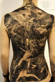 Tatuaggio di angelo prepotente