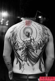 Model de tatuaj cu aripi de înger cu spatele complet