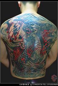 Tianjin Baozhen Tattoo Shop Tattoo Works: Пълен гръб модел Kirin Tattoo
