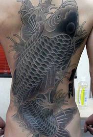 Puv rov qab dub brocade tattoo qauv