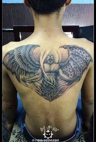 Узорак тетоваже анђела чувара пуног леђа