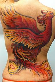 Tatuaje Fire Phoenix cheo de atmosfera de moda