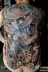 Modello di tatuaggio drago dominatore completo