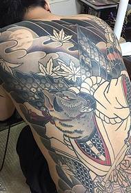 Voll zréck japanesche Stil traditionell Tattoo Muster