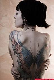 Lavoro tatuaggio farfalla di colore posteriore