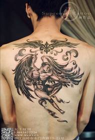 Tatuaggio angelo schiena piena