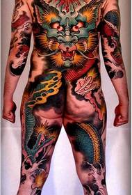 Modello di tatuaggio totem classico prepotente per tutto il corpo