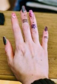 Ilustração de tatuagem de dedo 9 desenhos de tatuagem de dedo individual e pequeno