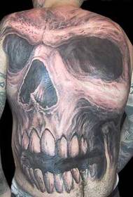 Tatuaggio a schiena piena con schiena elegante