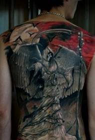 Смертна татуювання для чоловічої атмосфери спини