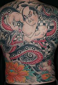 Prispôsobené úplné hadie tetovanie