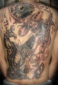 Meget individuel sort og hvid impermanence tatovering