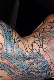 满背精美水母纹身图案