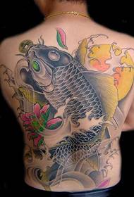Ázsiai klasszikus hagyományos tintahal tetoválás