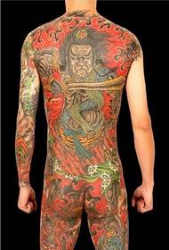 Personalità piena di moda, modello di tatuaggio Ming Wang immobile