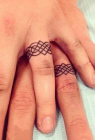 Vinger tattoo ring liefde ring tattoo patroon