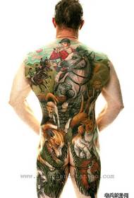 Odporúčame prispôsobené tetovanie zvierat s úplným chrbtom
