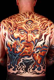 La Galleria del tatuaggio professionale introduce un'immagine di un modello di tatuaggio con la schiena europea e americana