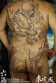 Pianu di spalle super belli spursu mudellu di tatuaggi di drago