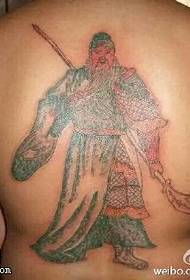 Guan Erye tattoo-patroan yn Sineeske styl