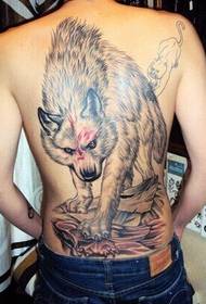 Potpuno dominirajuća tetovaža vuka