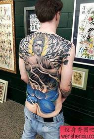 uzorak tetovaže lotosa s potpunim leđima
