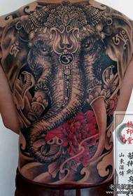 Žmogaus nugaros super gražus klasikinis viso nugaros dievo tatuiruotės modelis