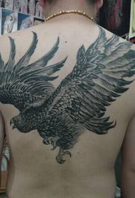Uralkodó és kiszivárgó teljes hátsó Dapeng szárnyas tetoválás