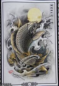 Modello di tatuaggio classico calamari