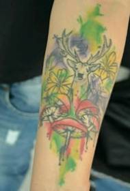 Modello di tatuaggio animale - 10 pezzi di tatuaggi per il corpo in varie parti del corpo o tatuaggi animali in stile tatuaggio in bianco e nero