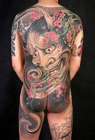 Пълна с класическа японска татуировка prajna