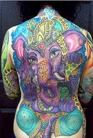 Персонализована слика с моделом тетоваже слона са потпуно леђима