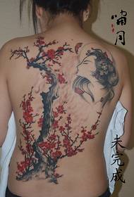 Тату-шоу татуировки Чанша Xiaoyue: полная спина красоты и тату сливы