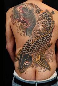 Κομψή ατμόσφαιρα κινεζική τατουάζ κυπρίνος