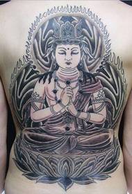Voll-back Moud gutt ausgesinn Buddha Tattoo Muster Biller