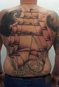 Приголомшливий татуювання на повній спині