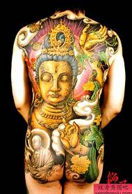 Beveel 'n oorheersende goue Buddha-tatoeëring vir goue rug vir almal aan
