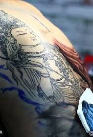 Kłucie pleców wzór tatuażu Guanyin Buddha