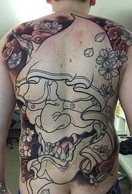 Modello di tatuaggio di fiori di ciliegio in piena regola