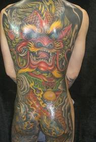 Hel ryggtatuering full rygg dragon tatuering